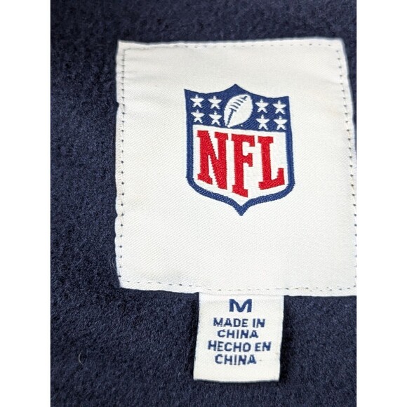 Seattle Seahawks NFL Blue Fleece Jacket Mens Medium Full Zip Drawstring - Picture 8 of 10